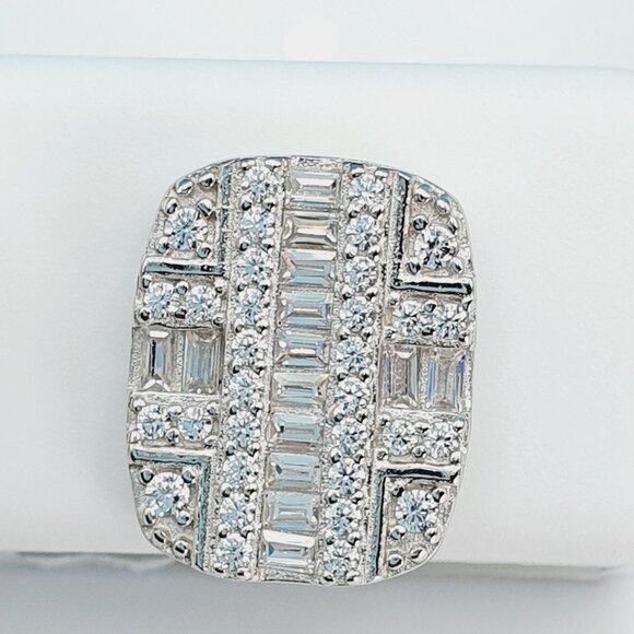 "925 Sterling Silver Cubic Zirconia Earrings, UU1P6A6075 - Picture 3 of 9